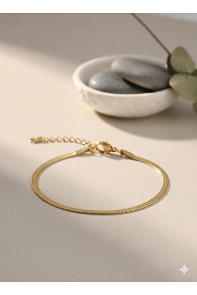 Çağla Accessories Steel Thin Italian Chain Bracelet