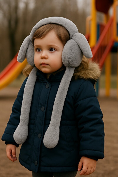 MBK GARDEN Children's Ear Warmer Protector Plush Earmuffs with Movable Moving Ears (with Sound) 2-12 Years