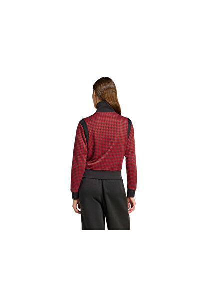 adidas Houndstooth Tt Women's Casual Jacket Jy3461 Red
