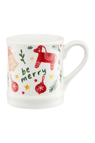 Ambition Cookies mug, horse pattern, porcelain, 330 ml, White/Multicolor