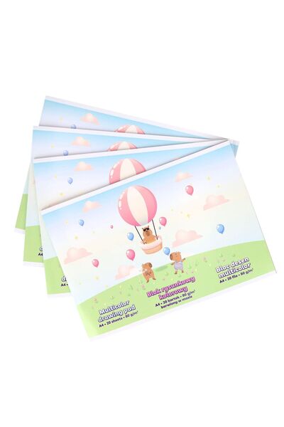 Strigo Multicolored drawing pad A4/20 sheets 80g