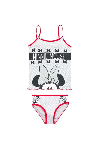 Minnie Mouse Girls' gray polka dot tank top and panty set