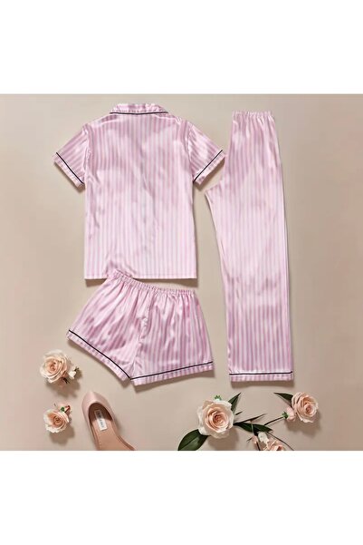QUEENELA Three Satin Pajama Sets