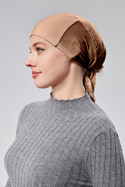 Sonbaharmoda Hijab pentru femei, din lycra, din bumbac pieptănat, fără sudură, anti-alunecare, cu cravată simplă