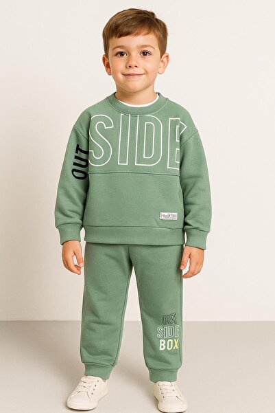 RAPAPA Boy's 3 Thread Ş Fleece-Lined Tracksuit Set – 10727Y