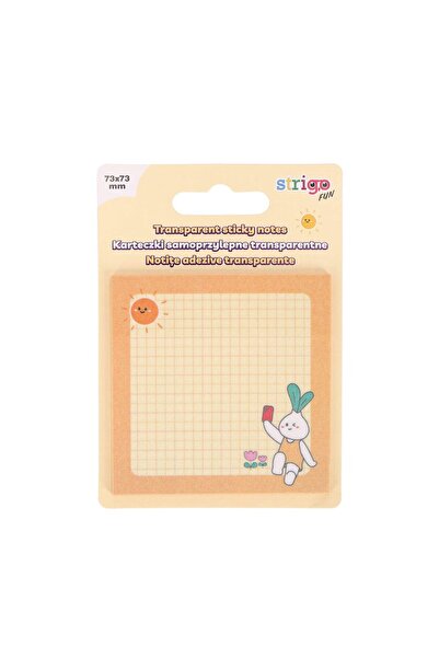 Strigo Notite adezive transparente 73x73 mm, 50 file, peach pasteL