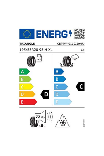 TRIANGLE Winter Tire WINTER X TW 401 195/55R20 95H/D/C/72dB