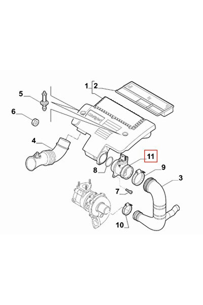 OPAR Fiat Hava Akıs Metre Olcer (debimetre) Fiorıno E6 16> - 51792707