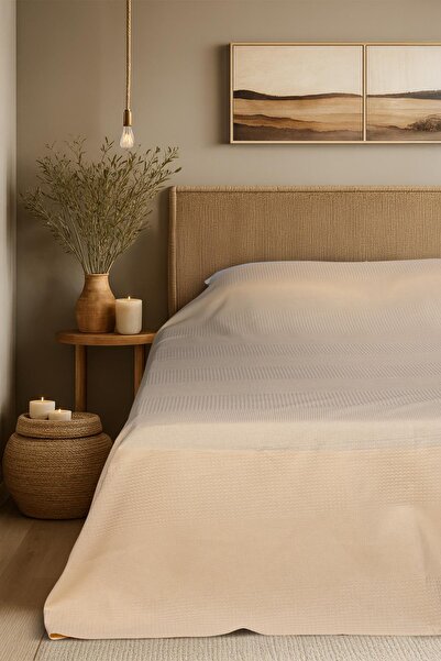 Menderes Home Cotton Collection Single Bedspread Yellow