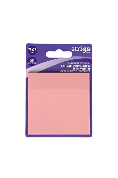 Strigo Notite Adezive 75x75mm roz pastel 50 file