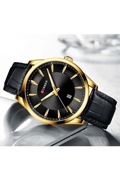 Curren 8365 Original Brand Leather Straps Wrist Watch 45mm For Men