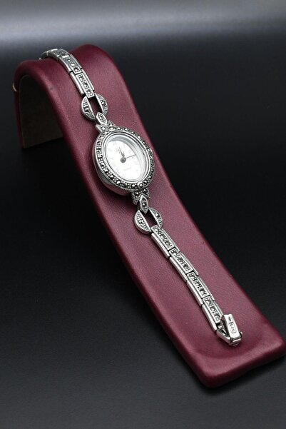 Prestige 925 Ayar Gümüş Kadın Saati (Kadın Gümüş Saat) Markazit Taşlı 902374