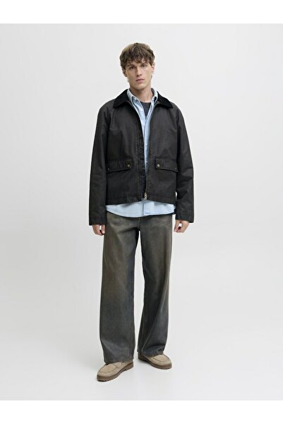 Jack & Jones Men's Black Jorbedford Waxed Jacket 12287647-Black