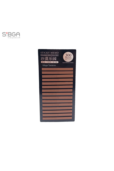sibga tasarım Kahverengi İnce Şerit Postit 300 yaprak Şeffaf Renkli Post-it Post It. Kitap Ayracı Ayraç Sticker