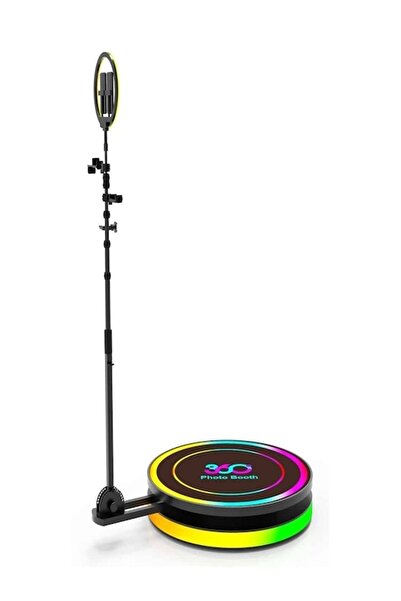 TEA Sports Platforma Selfie 360°, LED RGB, brat rotativ, diametru 50 cm
