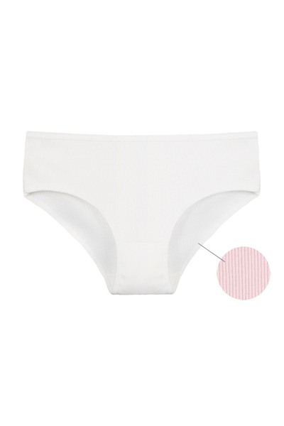 Donella Pachet de 5 chiloți din bumbac material elastic tricotaj cu striații pentru fete tinere 5032PD1