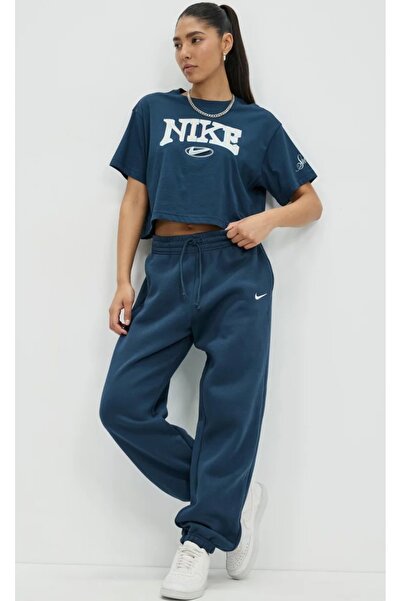 Nike Sportswear Phoenix Kadın Mavi Günlük Stil Eşofman Altı FZ5996-478