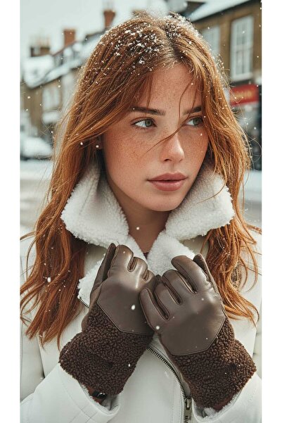 LAGRANZE Kadın WarmShell Suni Deri Kış Eldiveni