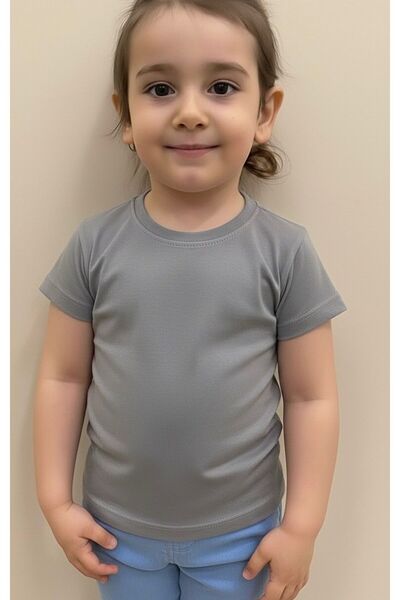 Mcrkids تي شيرت برقبة دائرية وأكمام قصيرة للجنسين من عمر 1-2-3-4 سنوات باللون...