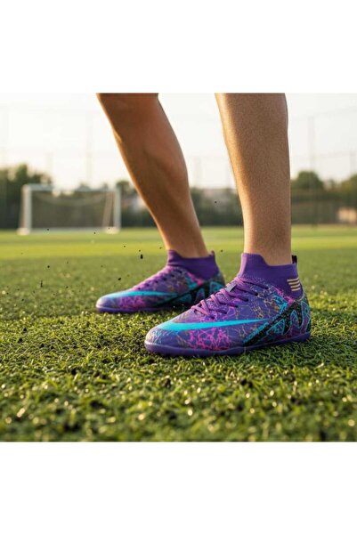 rungo Lali̇ga Socks Patterned Children's Turf Football Shoes