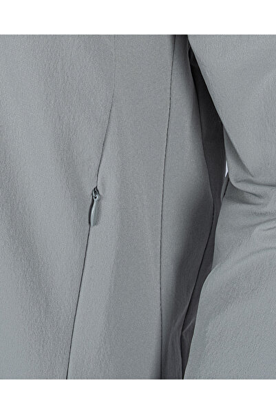 Monolou High Collar Long Lycra Jacket with Hidden Pocket