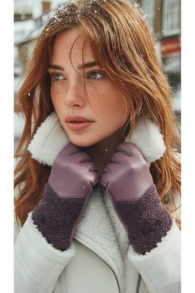 LAGRANZE قفازات شتوية من الجلد الصناعي للنساء من WarmShell