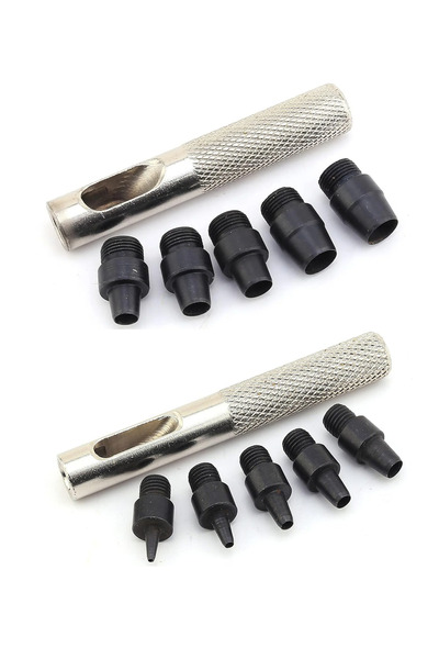 hodbehod El Tipi Vurma Delgeç Zımba – Çanta, Kemer, Ayakkabı, Kumaş, Karton ve Deri Delme (10'lu Set)