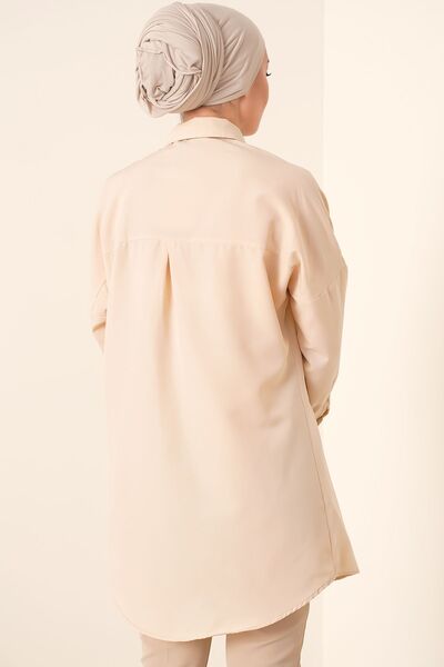 Hiccup Bdart Buttoned Long Poplin Shirt