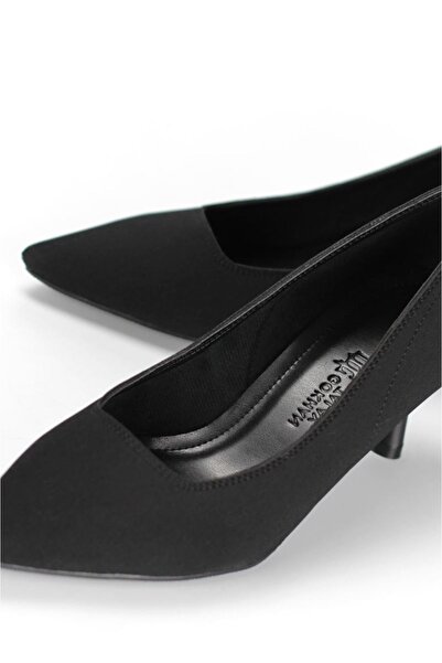 King Crow Zelia Flexible Soft Non-Slip Sole (4 cm) Black Suede Women's Heeled Shoes