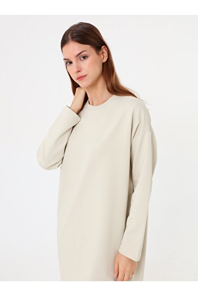 Benin Αθλητικό Φόρεμα Μπαστούνι με Ανοιχτό Ώμο - Χρώμα Τασ -