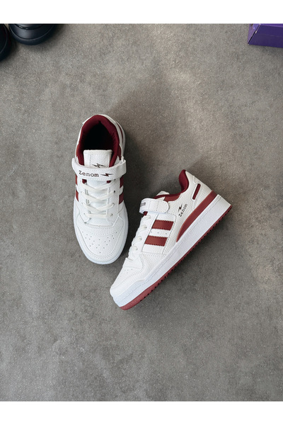 Zenom White Burgundy Forum 0.1 Sneakers