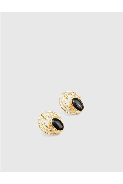 İLVİ أقراط سيليسي السوداء للنساء