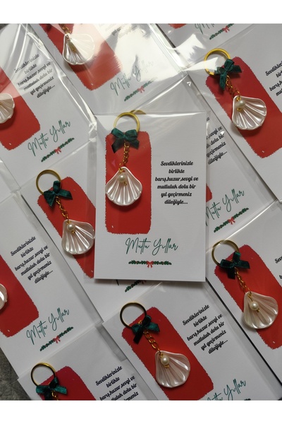 HediyelikAVM New Year Gift Christmas Gift 10Pcs Keychain