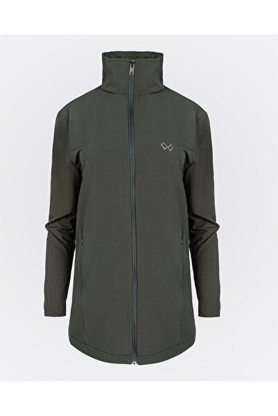 Monolou High Collar Long Lycra Jacket with Hidden Pocket