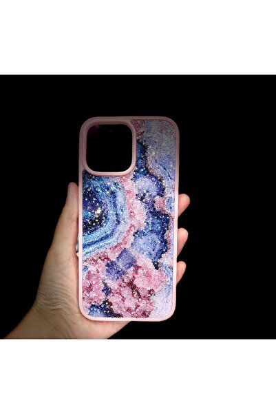 FROGİ IPHone 16 PROMAX Karışık renkli Simli Taşlı Işıltılı Parlak Silikon Kılıf