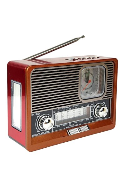 BLA BLA FOAM Retro Portable Radio with Clock, Bluetooth, Flashlight, USB, 3.5mm Jack, TF Card, 8-Ban