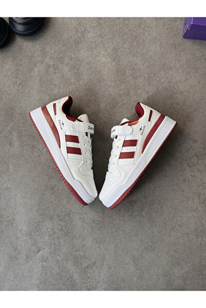 Zenom White Burgundy Forum 0.1 Sneakers