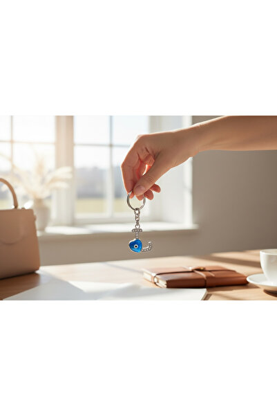 Revello Keychain, Metal Evil Eye Beaded Letter Keychain Gift