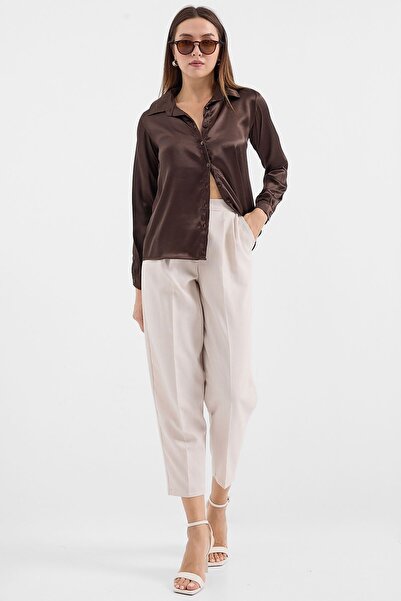 Hiccup Bdart Satin Long Sleeve Button down Shirt