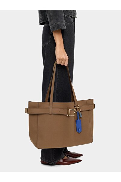 PARFOIS Kemer Detaylı ve Charm'lı Shopper Çanta