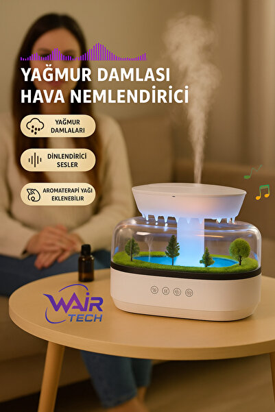 Wair Teknoloji Mini LED Işıklı Buhar Makinesi Aroma Difüzör Hava Nemlendirici...