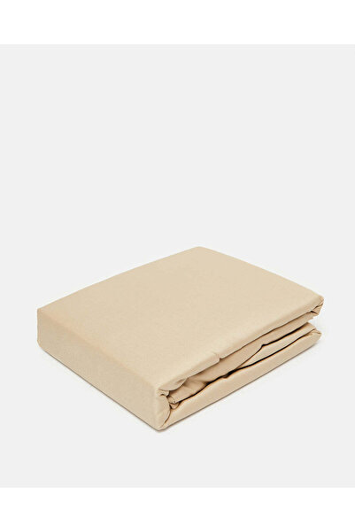 REDTAG Beige Cotton Fitted Sheet (King Size)