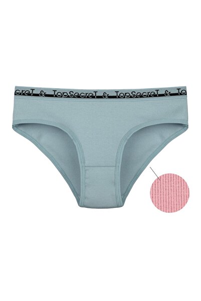 Donella Pachet de 5 chiloți din bumbac material elastic tricotaj cu striații pentru fete tinere 5132PD1