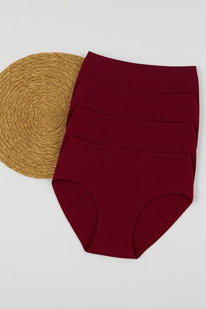 FUNELLA Women's Corded Fabric Ribana Cotton Panties Pack of 4