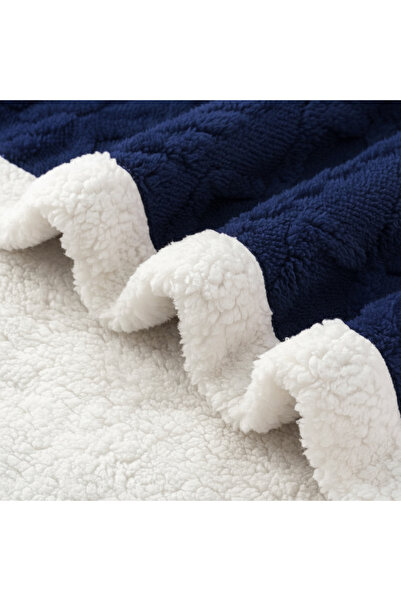 Fabienne Jacquard Sherpa Blanket Single Size 160x220cm Throw Blanket Reversible Flannel Fleece Blanket Warm