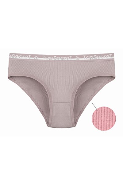 Donella Pachet de 5 chiloți din bumbac material elastic tricotaj cu striații pentru fete tinere 5132PD1