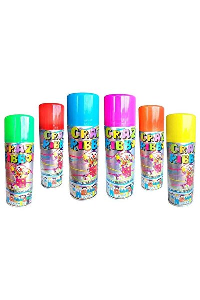 Generic Crazy Ribbon Party Spray Colored String Spray - Pack of 24