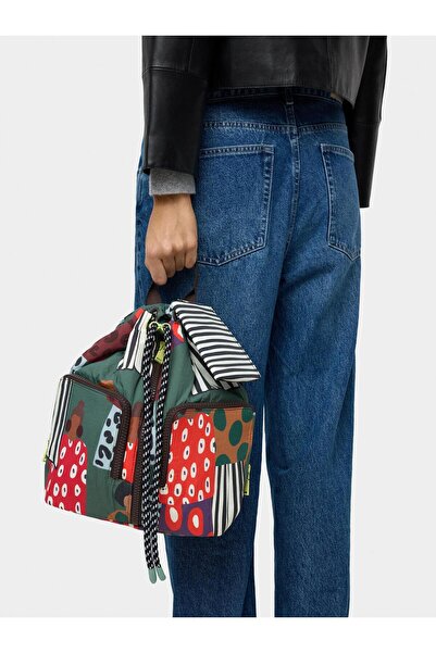 PARFOIS Desenli Charm'lı Teknik Kumaş Sırt Çantası