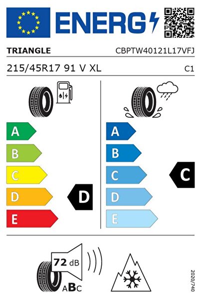 TRIANGLE Winter Tire TW401 215/45R17 91V/XL