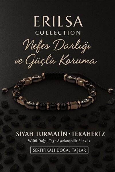 Erilsa سوار معتمد - تورمالين أسود وحجر طبيعي تيراهيرتز 6 مم
